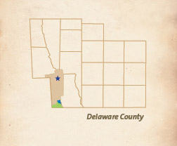 Delaware County map